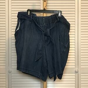 NWT Lane Bryant High-Rise Relaxed Fit Bermuda Jean Shorts 26